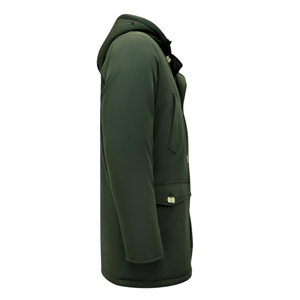 Lange Winterjas Heren Parka - 7101 - Groen