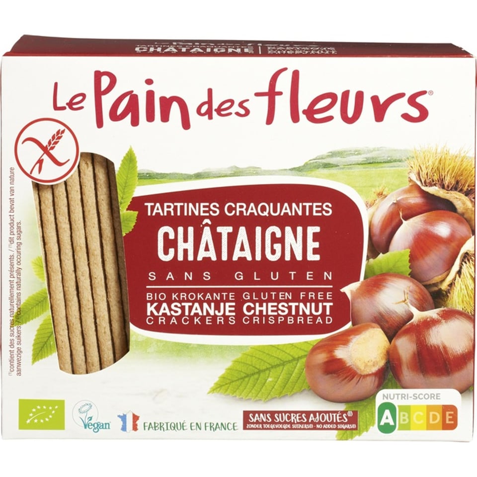 Le Pain Des Fleurs Kastanje Crackers 150g