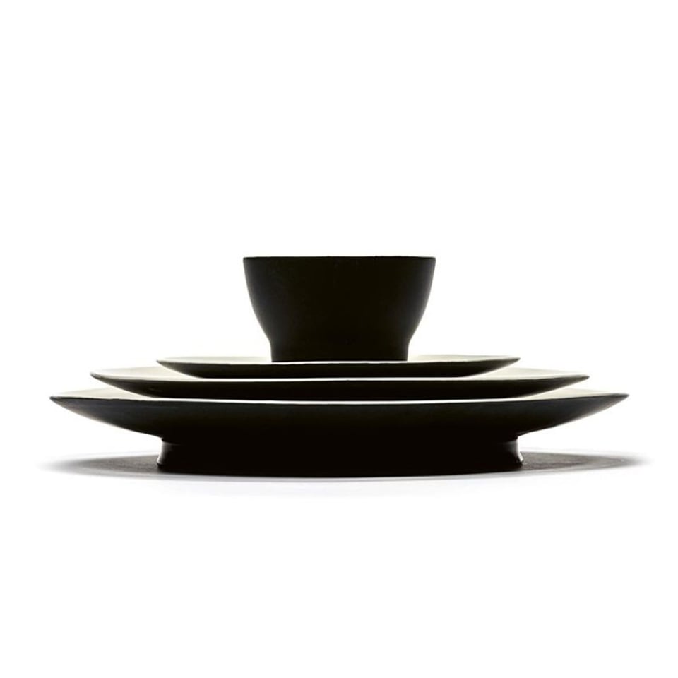 Servies Ra - Plat Bord 24 Cm Black Off White - Ann Demeulemeester Serax