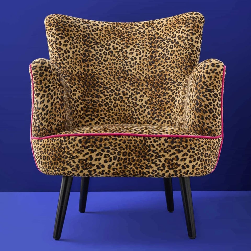 Fauteuil Jungle Love Panter 77x76x83cm Fuchsia Bies