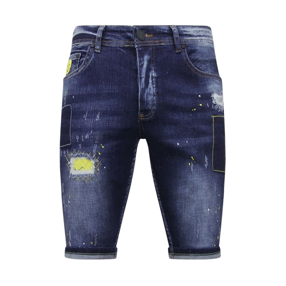 Jeans Short Heren Stretch - 1052 - Blauw