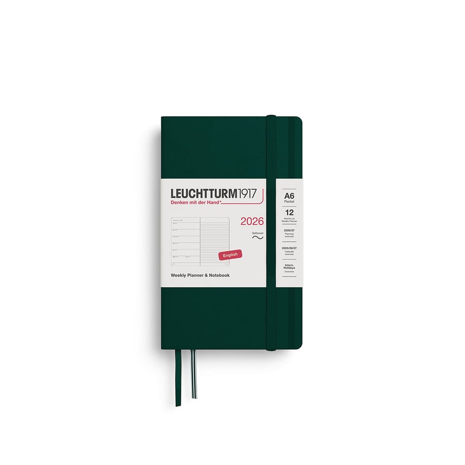 Leuchtturm 2026 Diary Softcover Pocket Weekly + Notes