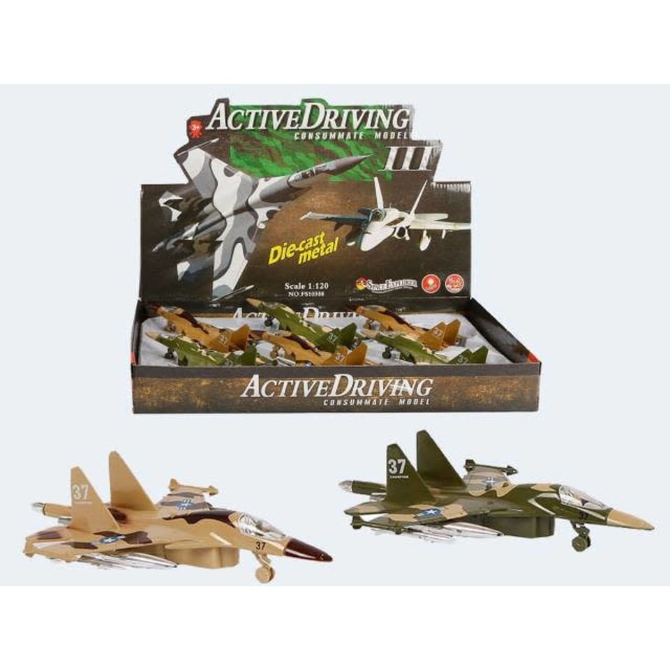 Mission Control Pullback Militaire Straaljager Met Licht en Geluid 20 Cm 3+