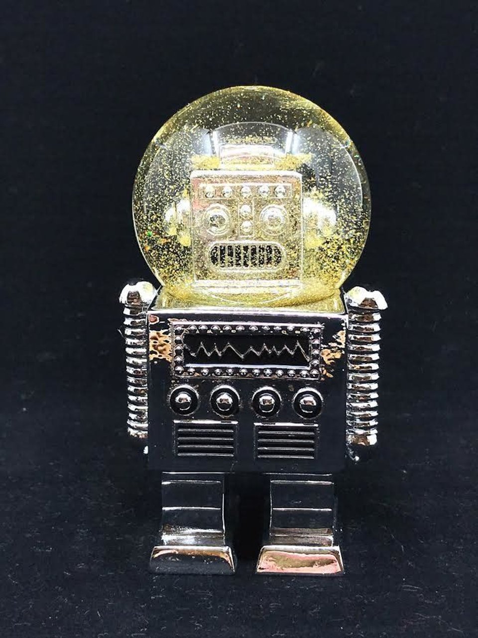 Robot Sneeuwbol Zilver, 13.5x5.2cm,