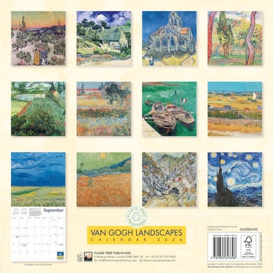 Van Gogh Kalender 2026 - Landscapes / Landschappen