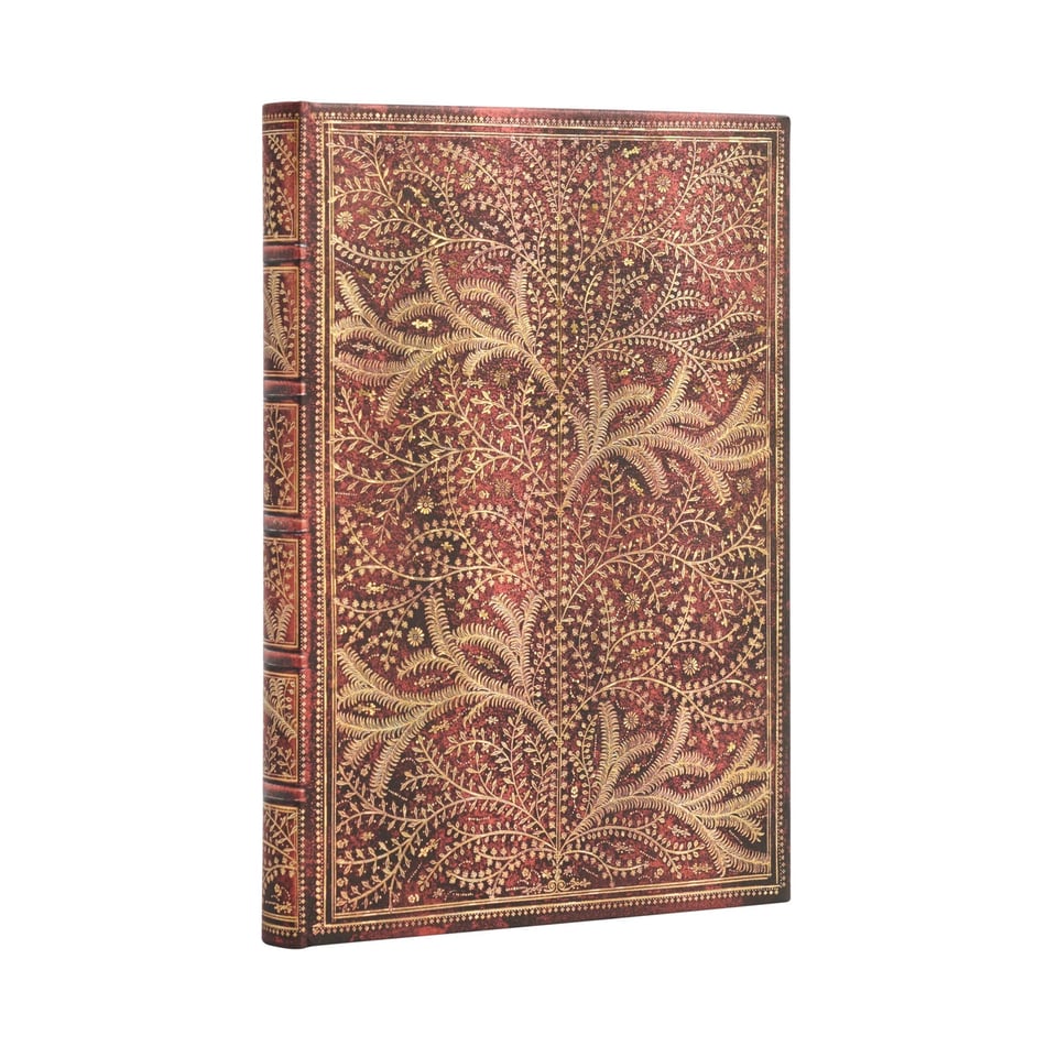 Paperblanks Notebook Midi Plain Wildwood - Gold red