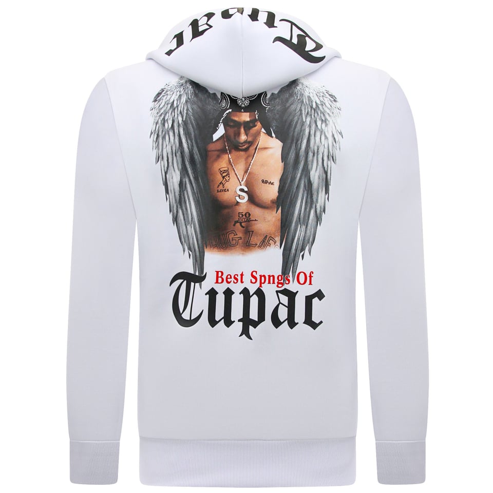 Joggingpak Heren 2pac - Trainingspak Tupac- Huispak - 10998 - Wit