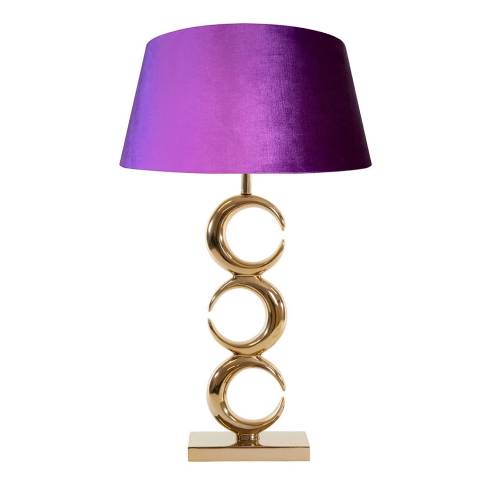 Lamp Voet Maan Goud Metaal 23x65cm