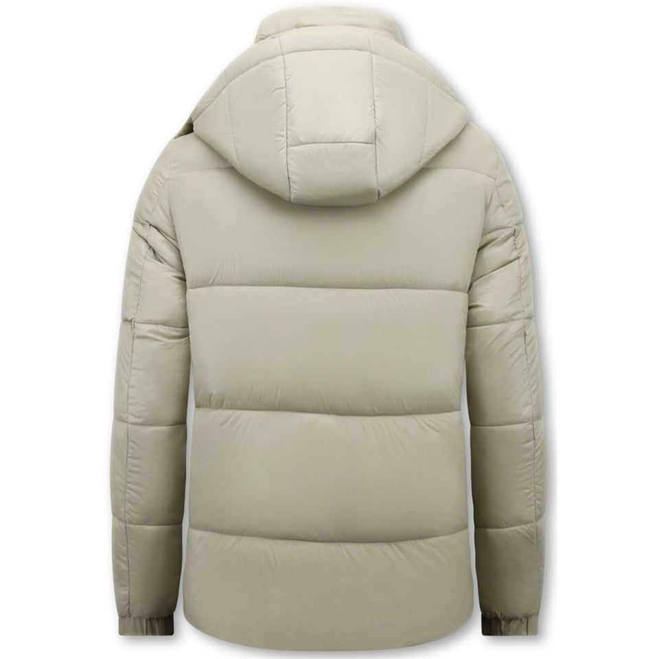 Jas Puffer - Jassen Heren Winter Capuchon - 8055 - Beige