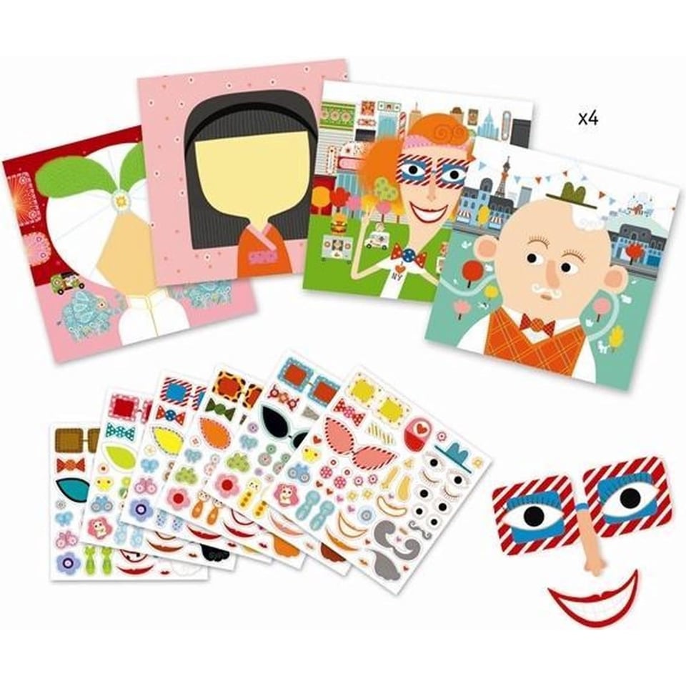 Djeco Create With Stickers All Different 3-6 Jaar