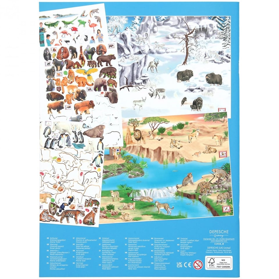 Depesche Stickerboek Create Your Dino Zoo 345 Stickers 3+