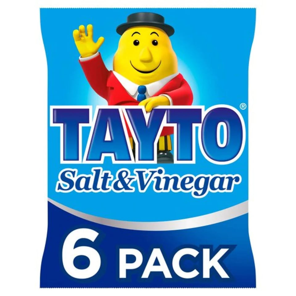 Tayto Salt And Vinegar 6 Pack 6X25G