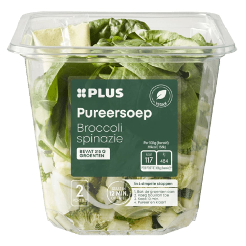 PLUS Pureersoep Broccoli Spinazie