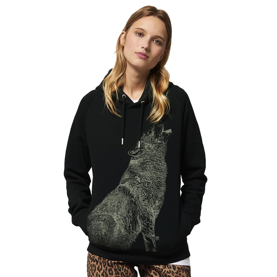 Howling Wolf Hoodie - Glow in the Dark