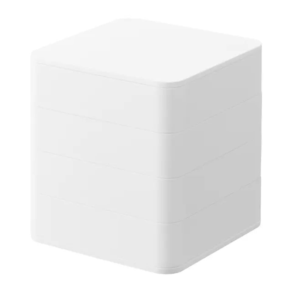 Yamazaki 4-Tiered Accessoire Doosje Vierkant Wit