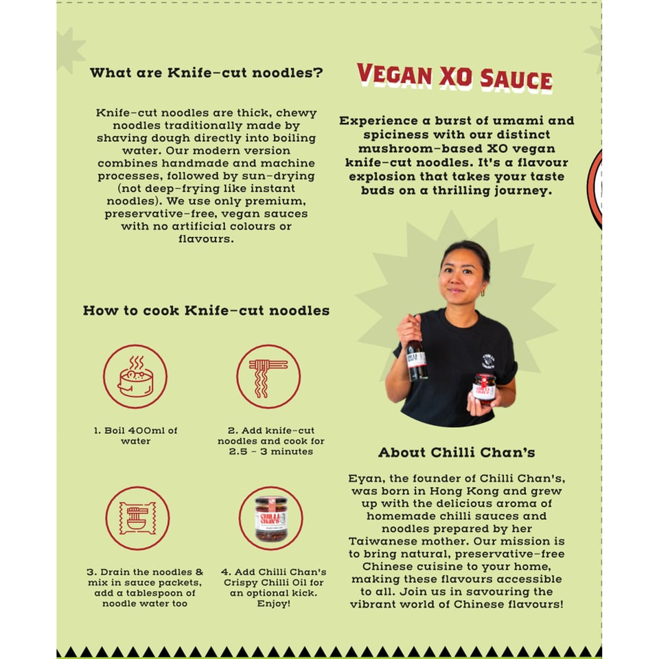 Bundle 4 x Sun-dried Knife Cut Noodles - Vegan XO