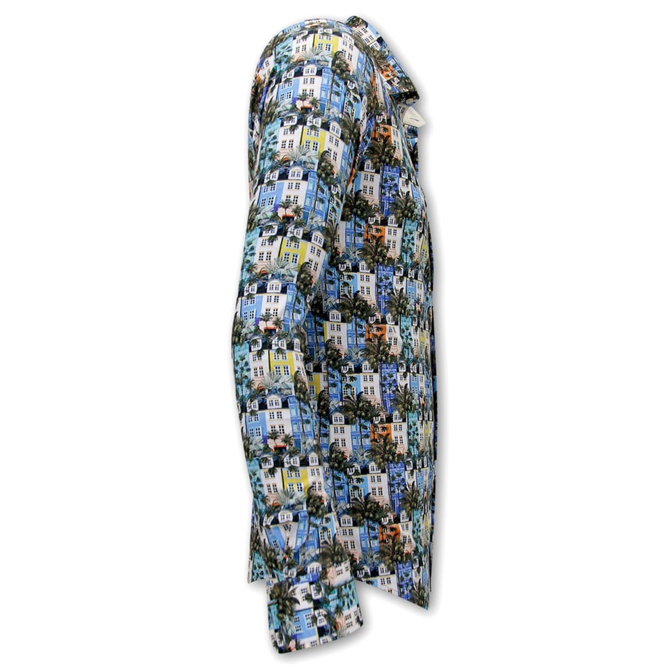 Blouse Met Print Mannen - 3113 - Blauw