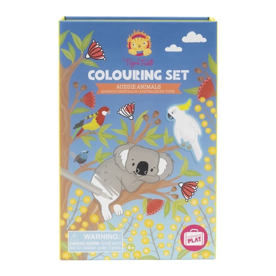 Tigre Tribe Colouring Set Aussie Animals 4+