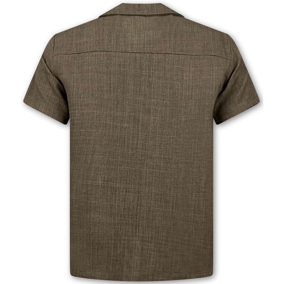 Linnen Twinset - Linnen Zomerset Heren - Linnen Overhemd Heren - Linnen Broek Heren - MG-011 - Bruin