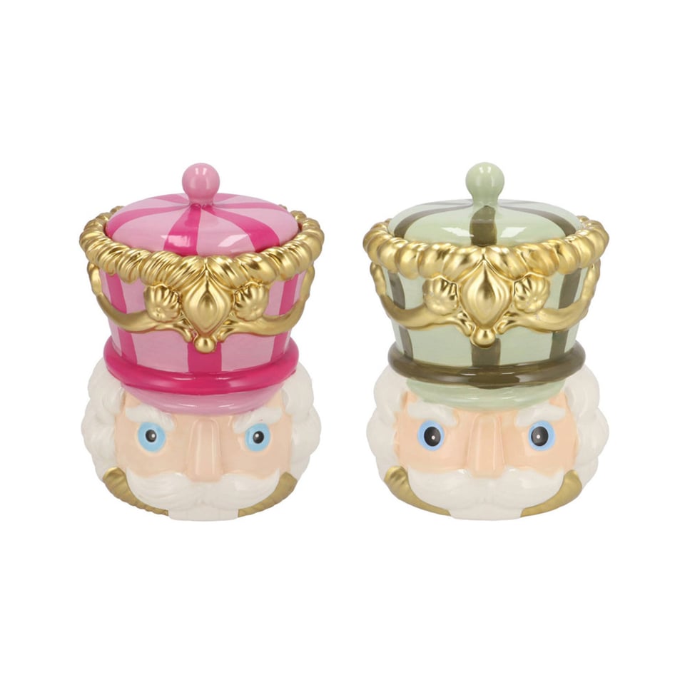 Pot Met Deksel Notenkraker Candy 12x15cm - 2 Kleuren
