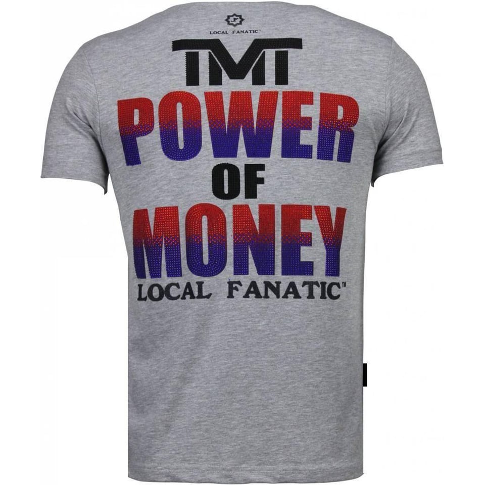 Mayweather - Rhinestone T-Shirt - Grijs