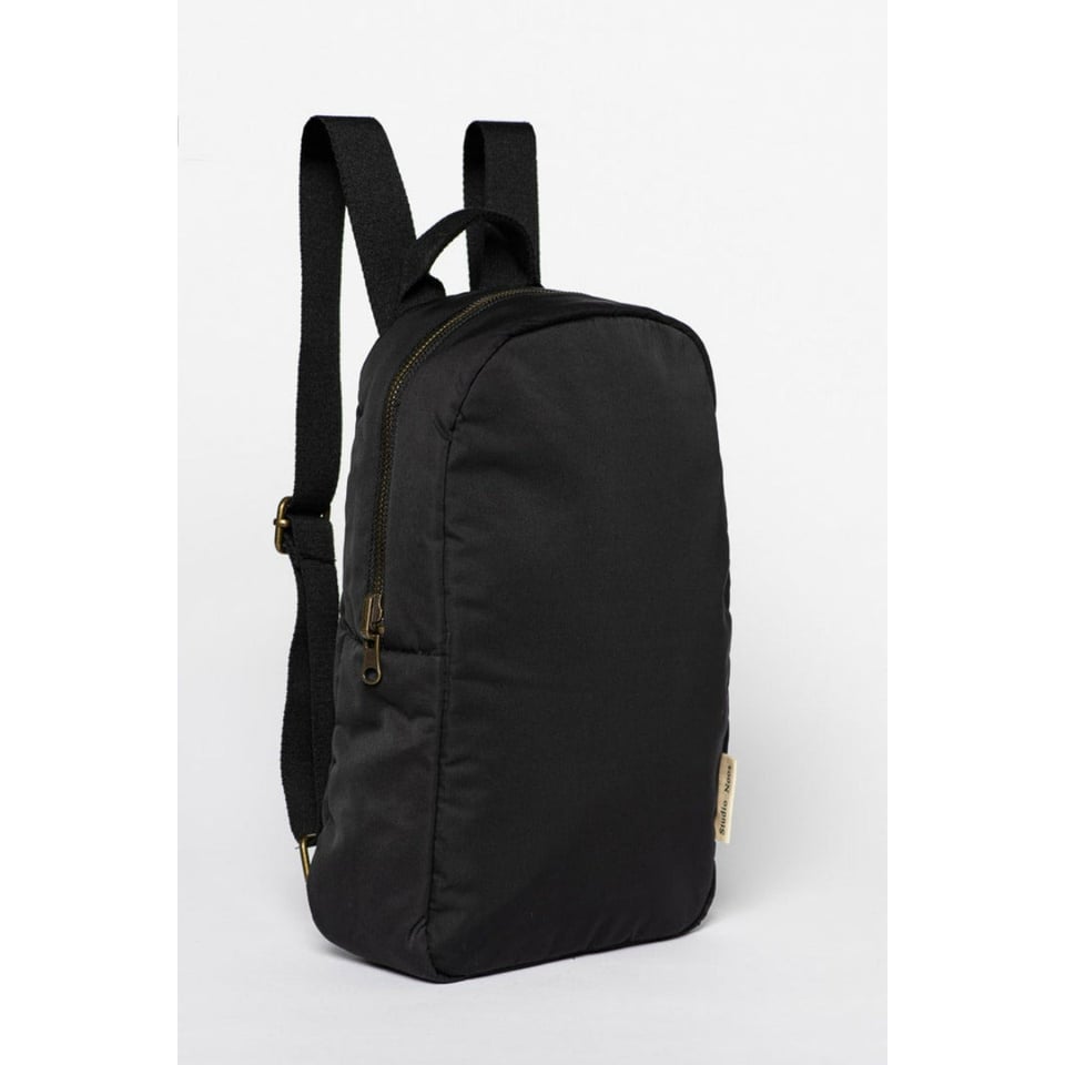 Black Puffy Mini Backpack