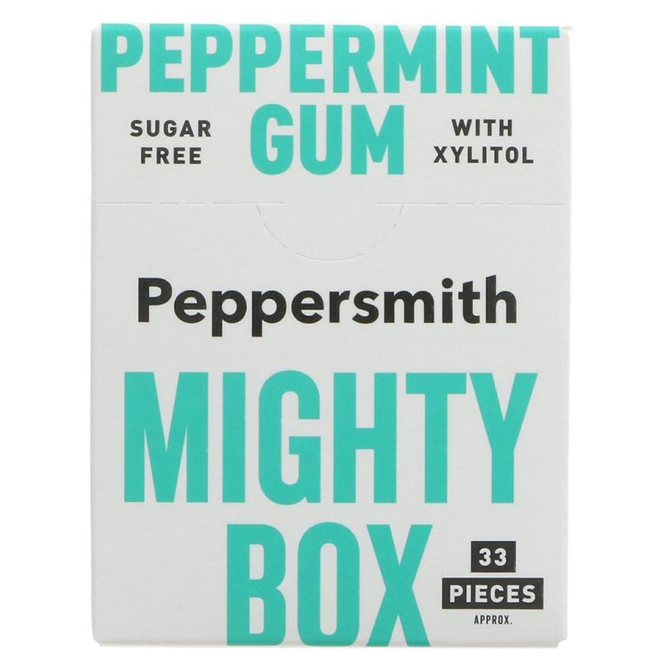 Peppersmith Mighty Box Peppermint Chewing Gum 50g