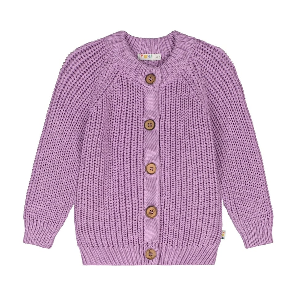 Yuki Kidswear Raglan Cardigan - Orchid