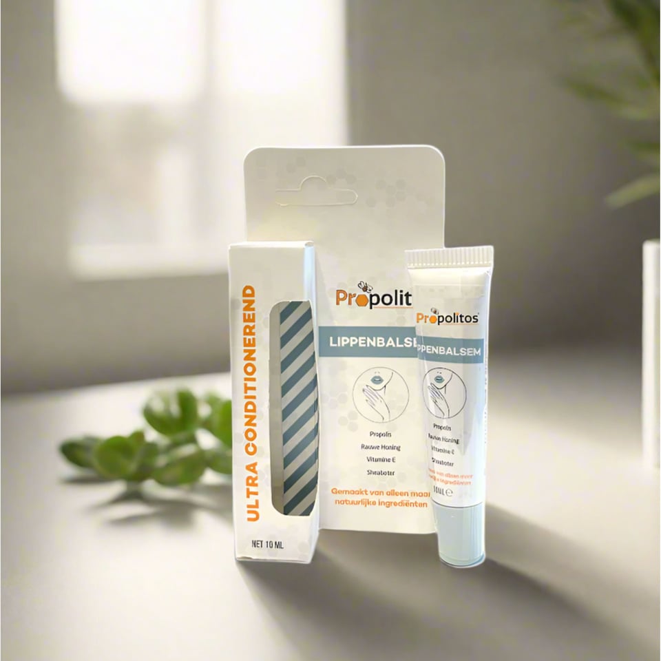 Lippenbalsem met propolis, rauwe honing, vitamine E en shea butter 10ml Propolitos (vloeibaar, ongekleurd) - 10ml