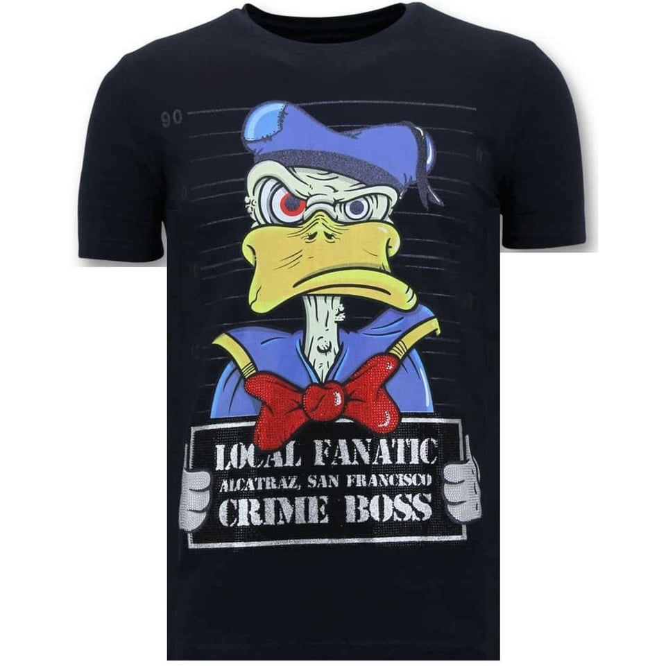 Exclusieve Heren T-Shirt - Alcatraz Prisoner - Blauw