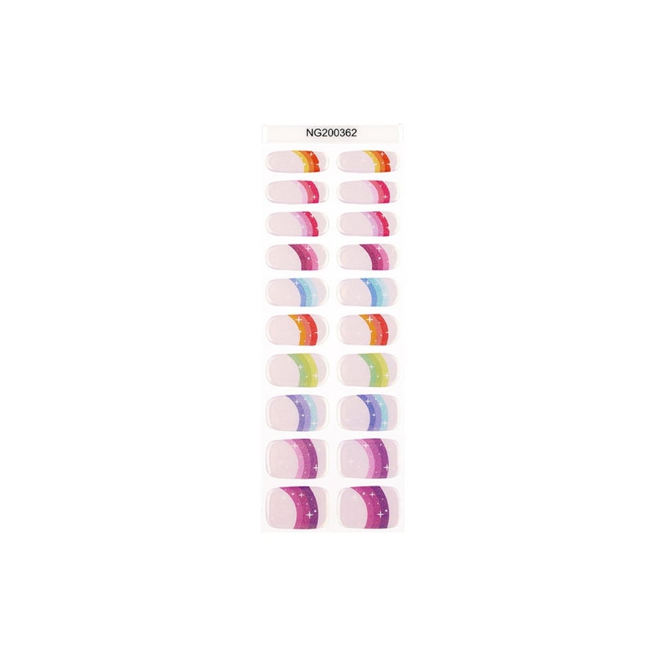 Rainbow Vibes Nail Wraps (Gel Nagelstickers)  Uitharden met UV-lamp