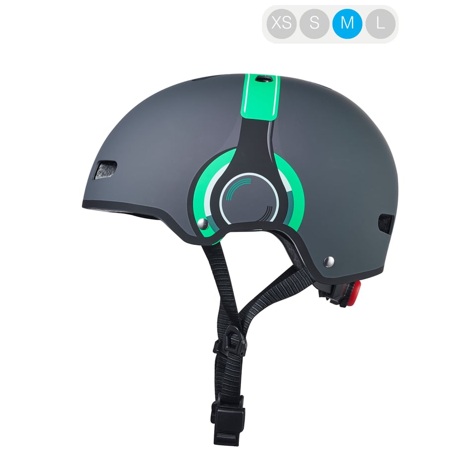 Micro ABS Helm Deluxe Headphones Grijs/groen - Maat: M (54-58 Cm)