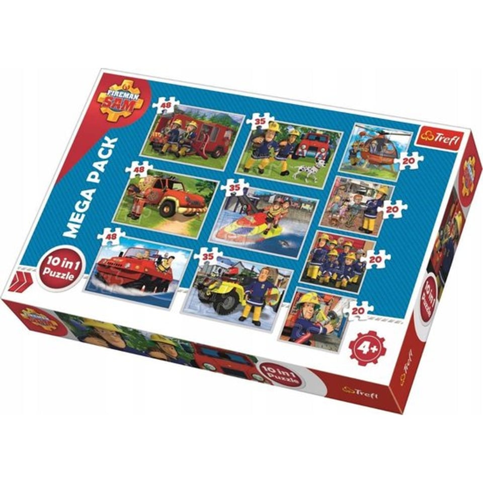 Puzzel 10 in 1 Brandweerman Sam