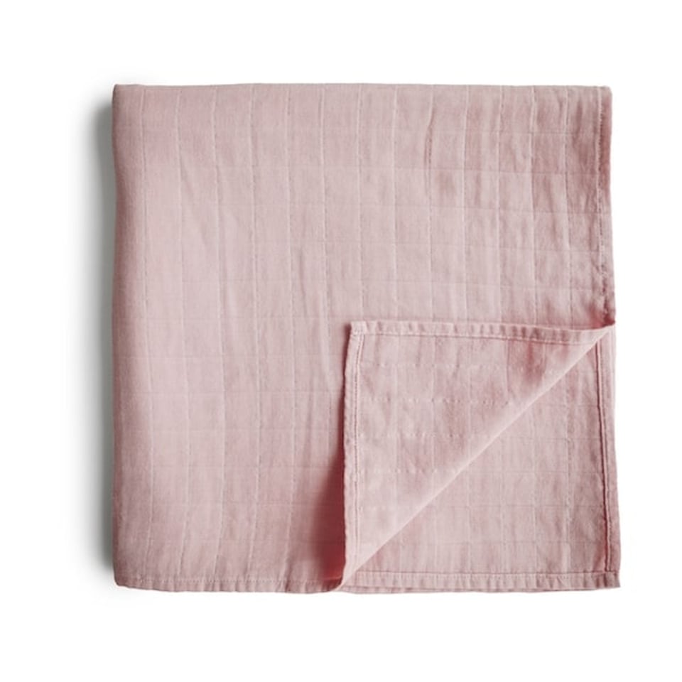 Mushie Swaddle Rose Vanilla