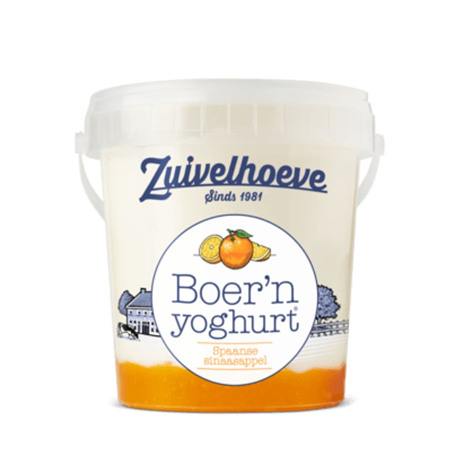 Zuivelhoeve Boer'n Yoghurt Spaanse Sinaasappel