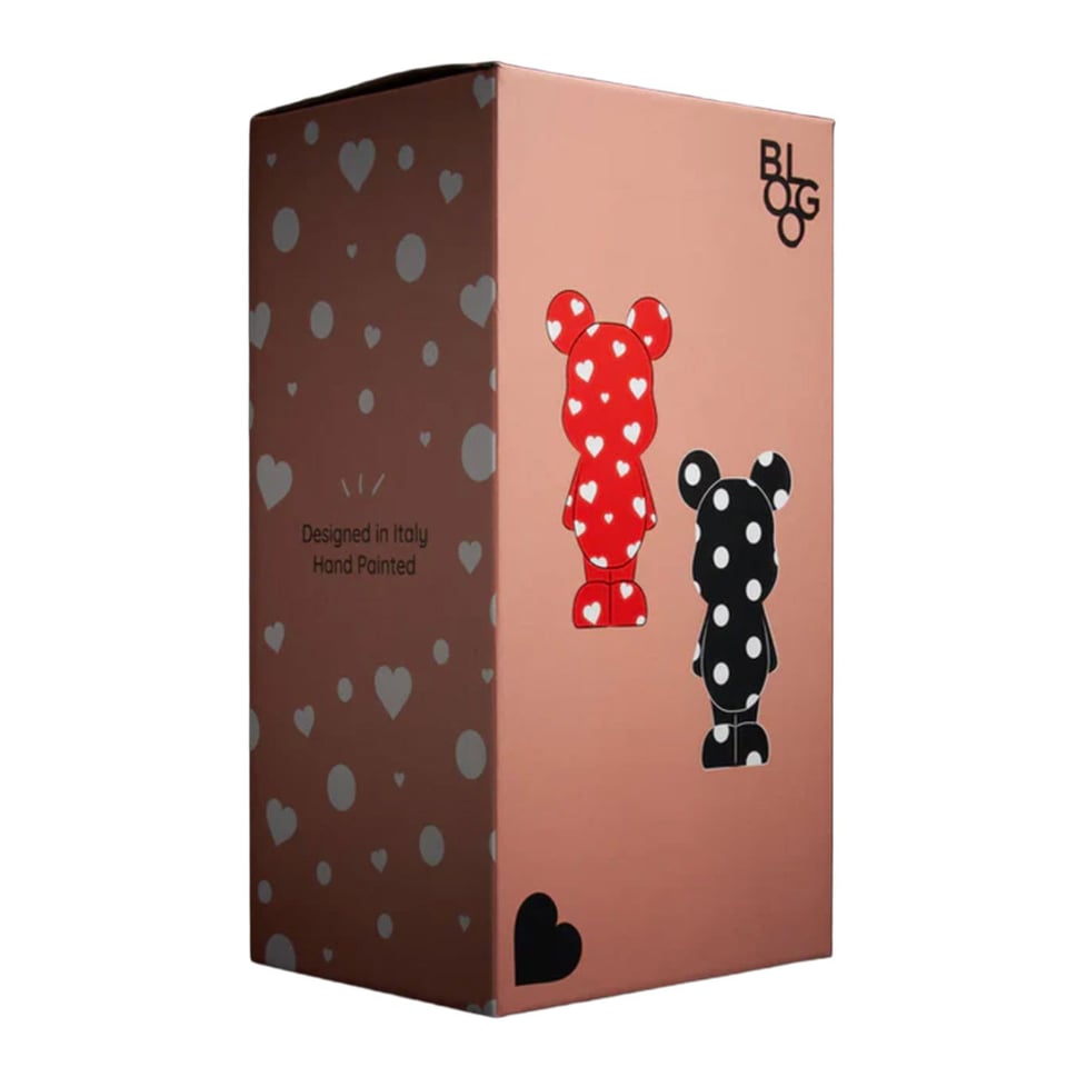Beeld Design Beer Zwart Stippen Wit 20x40cm Spaarpot