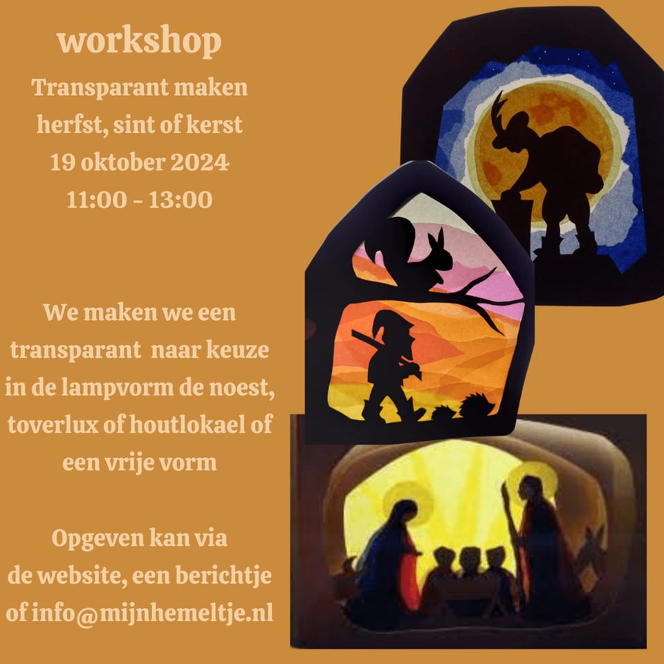 Workshop Transparanten - Herfst-Sint-Kerst - 19 Okt 2024