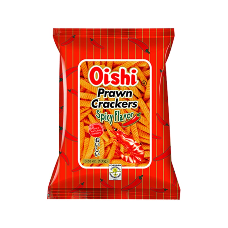 Oishi Prawn Crackers Spicy Flavor 90g