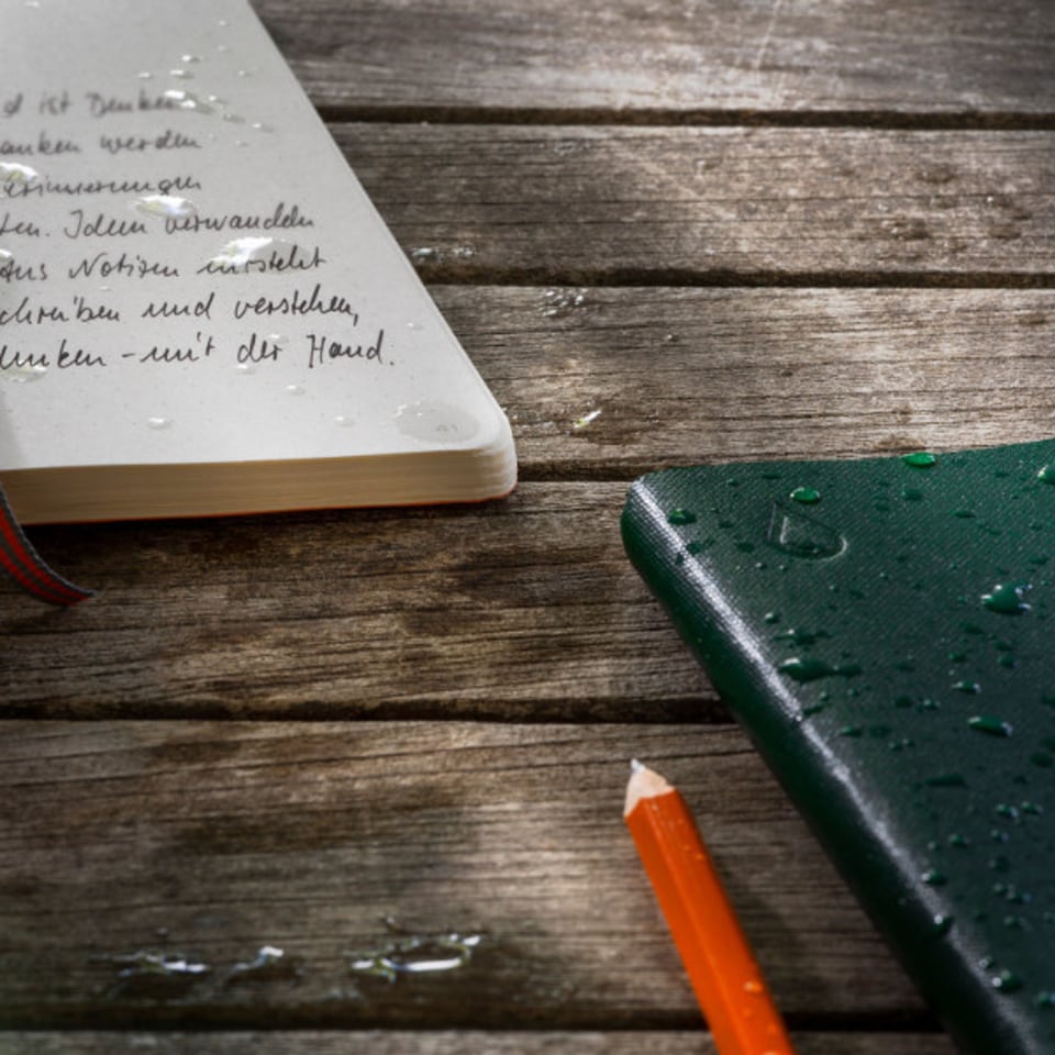 Notebook Outlines B6+ Weatherproof Navy Blue Dotted Flexcover