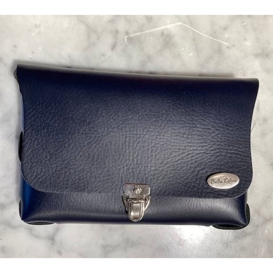 BELLA COLORI Colourfull leather bag Navy - donker blauw