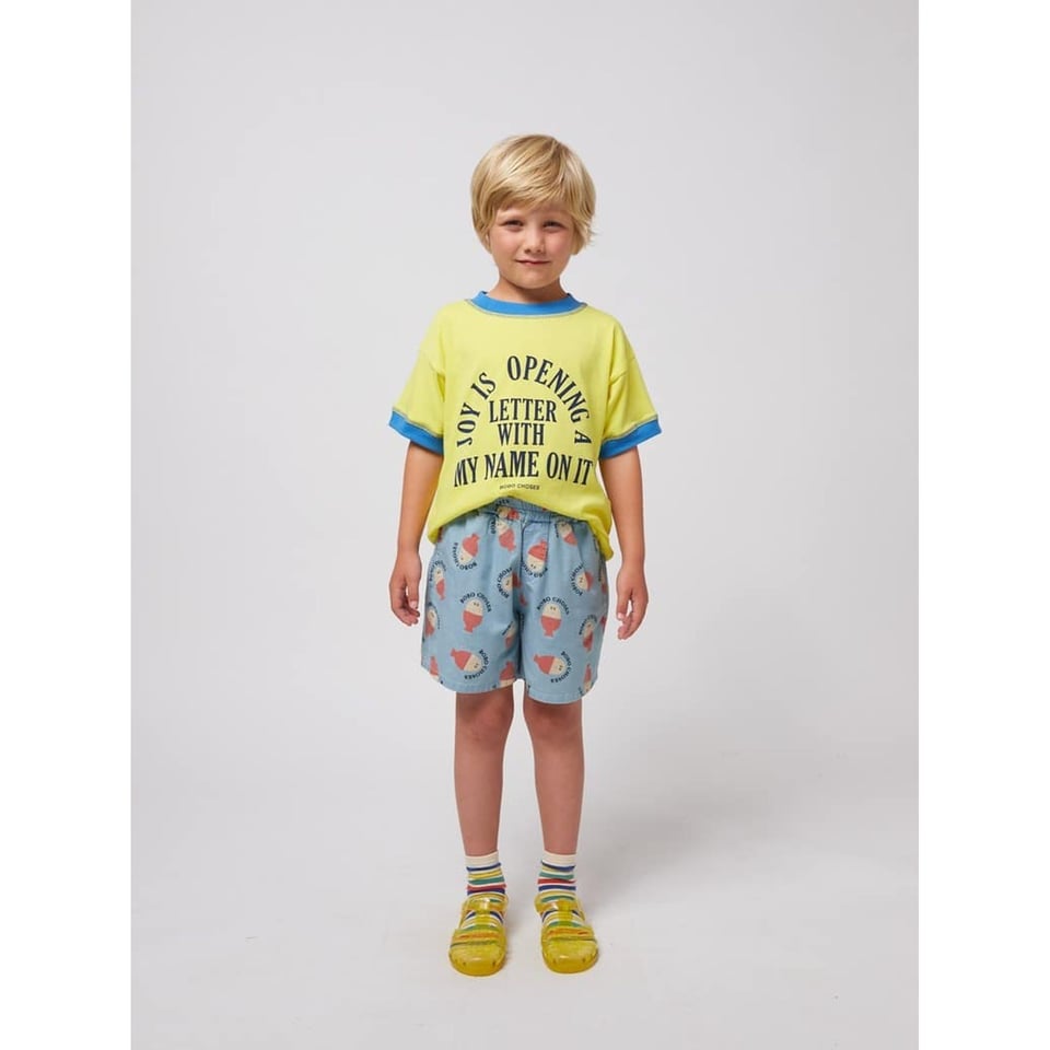 Bobo Choses Morning Egg All Over Woven Bermuda Shorts