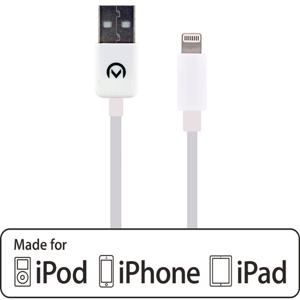 Fast Charge/Sync Cable Apple Lightning 1m. White