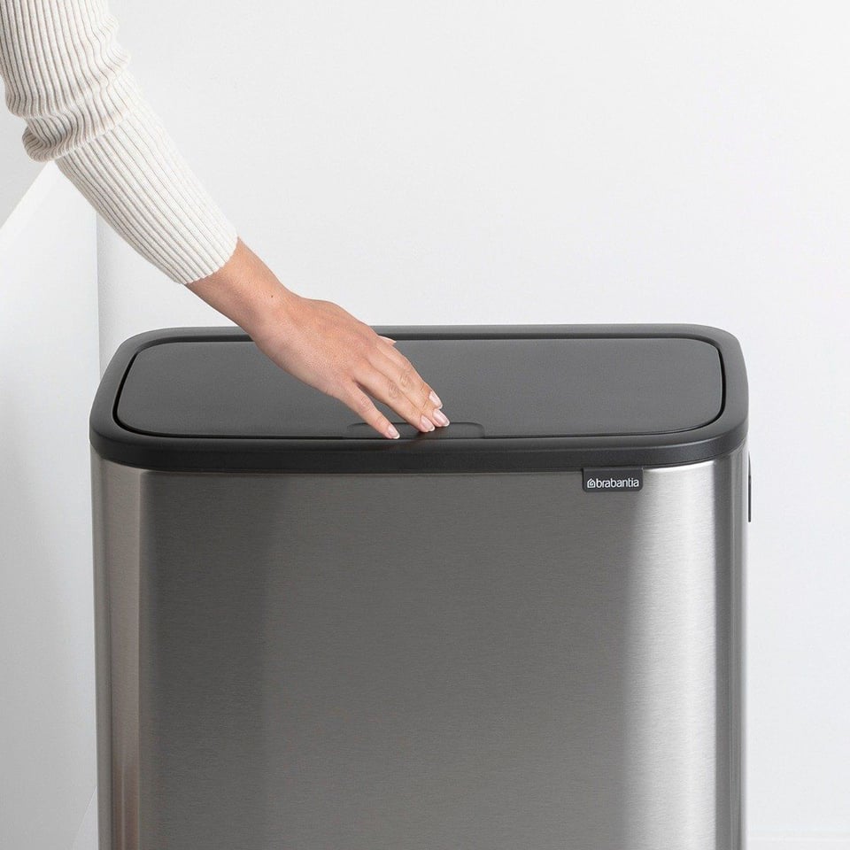 Brabantia Bo Touch Bin Afvalemmer High 60 Liter Matt Steel Fingerprint Proof