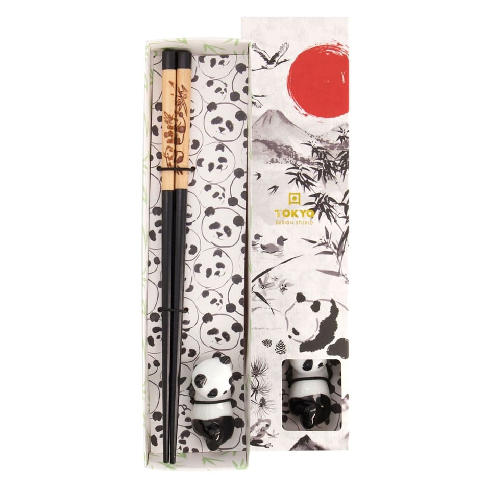 Chopsticks Met Pandabeer Oplegger in Giftbox