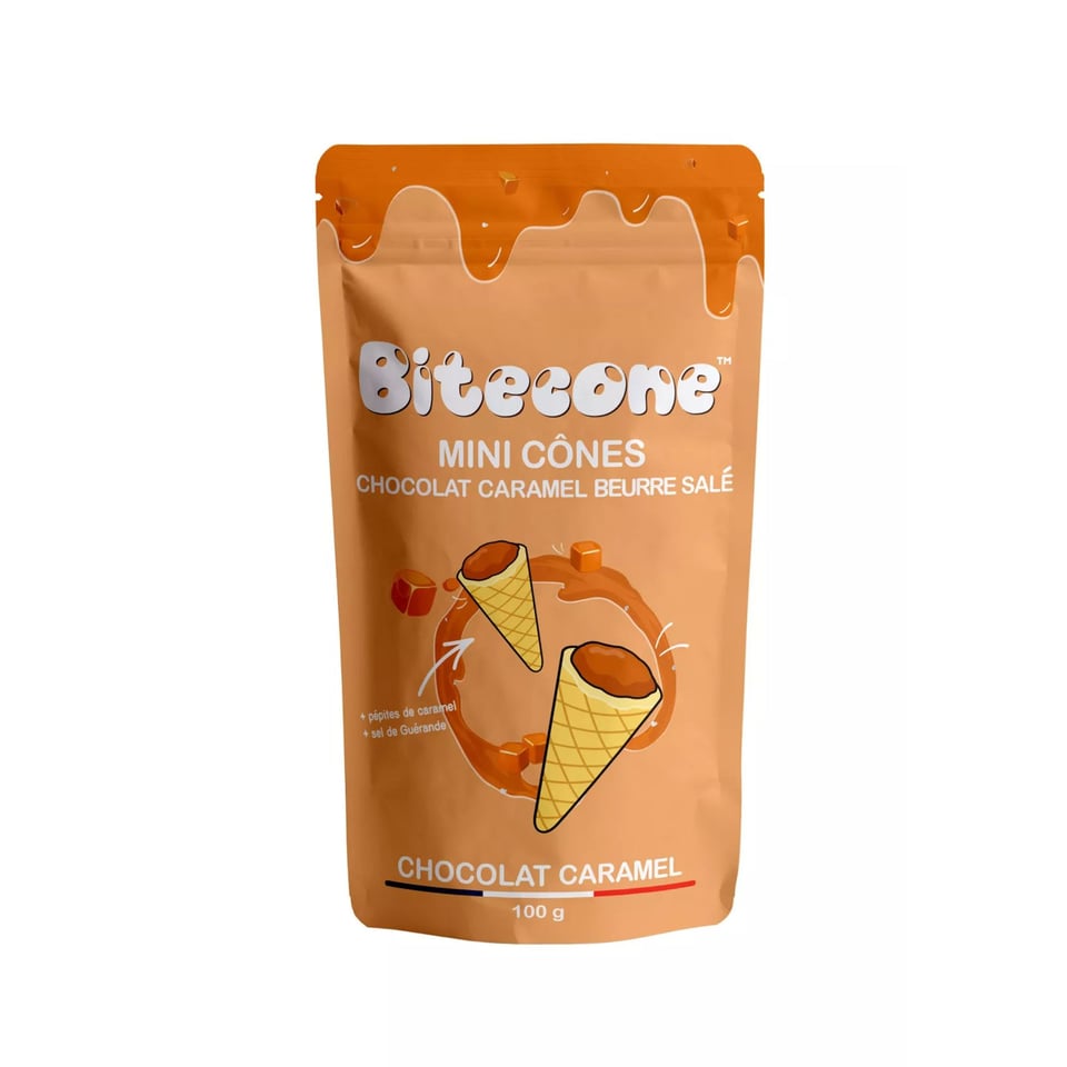 Zoute karamel chocolade bitecone