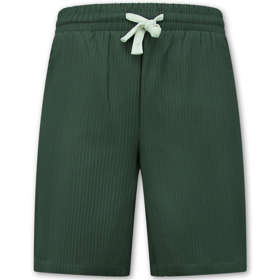Zomerset Heren - Ribbed Oversized Shirt - Shorts Heren / Oversized T Shirt Heren - Twinset - F-919 - Groen