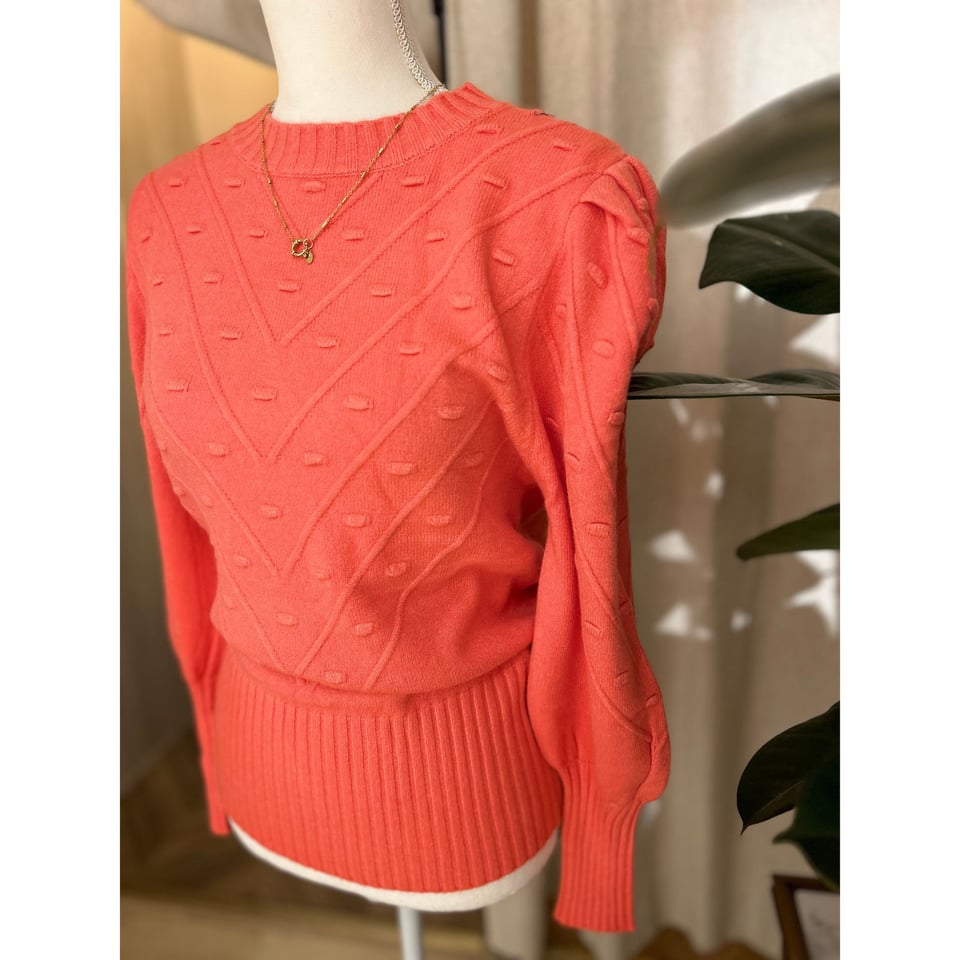 Viki knit - New Coral red - OneSize 34, 36, 38, 40