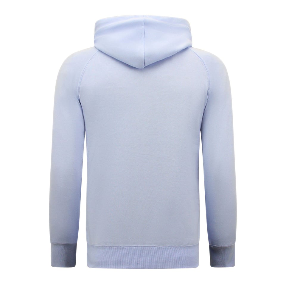 Hoodie Heren - Effen Basic Hoodie - Licht Blauw