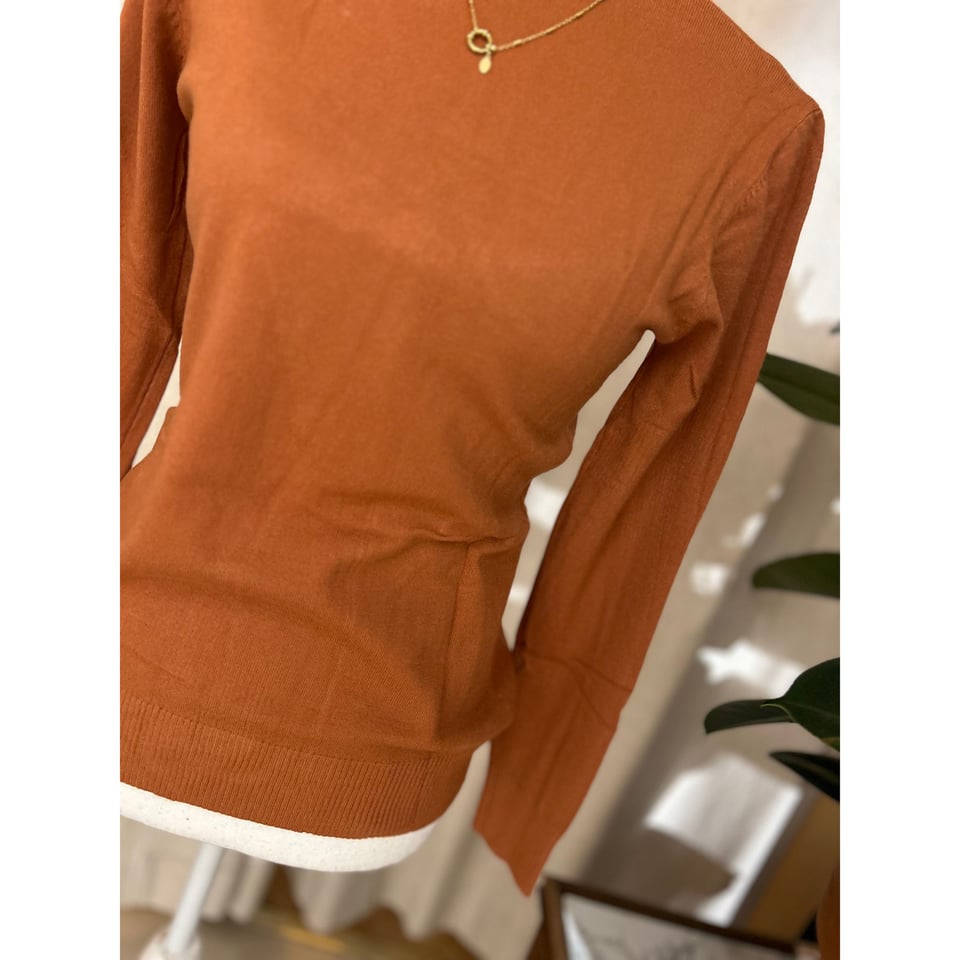 Brick Turtleneck top, Super Soft - 1 maat X