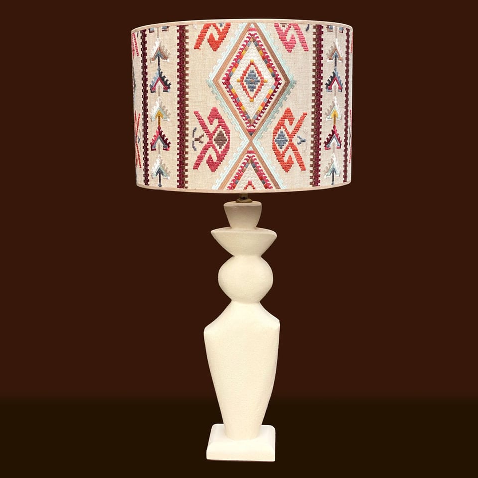 Lampenkap Castille Multicolor Beige 40x30cm Geborduurd